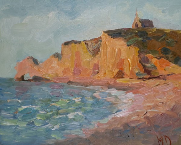 Beach at Etretat by Malcolm Dewey