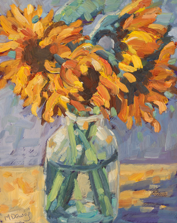 Four Sunflowers by Malcolm Dewey