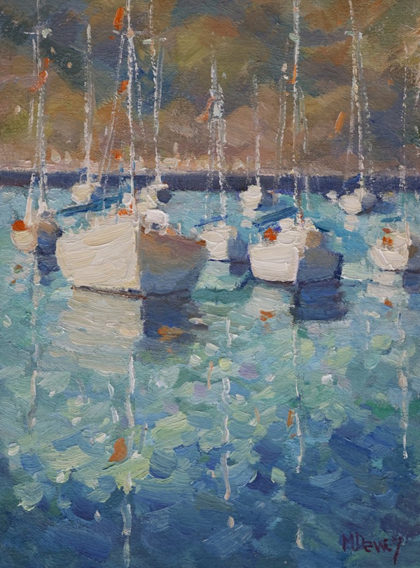 Yachts at High Key by Malcolm Dewey