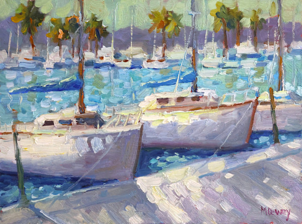 Yachts and Palms by Malcolm Dewey, Image 1.