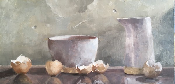 Pots and eggshells by Penny German