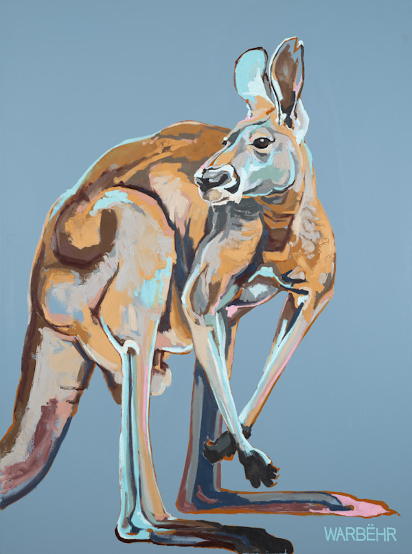 Red Roo on Dusty Blue by warbehr, Image 1.