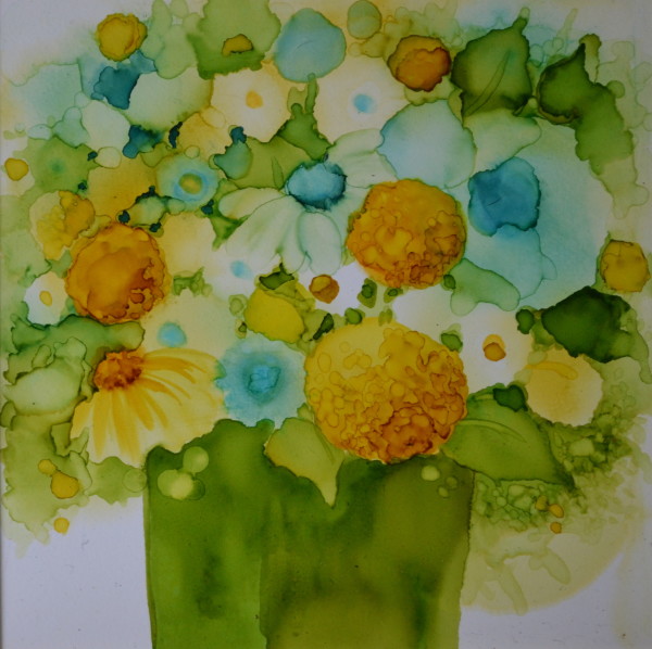 Bucket of Blooms by Mary Wojciechowski