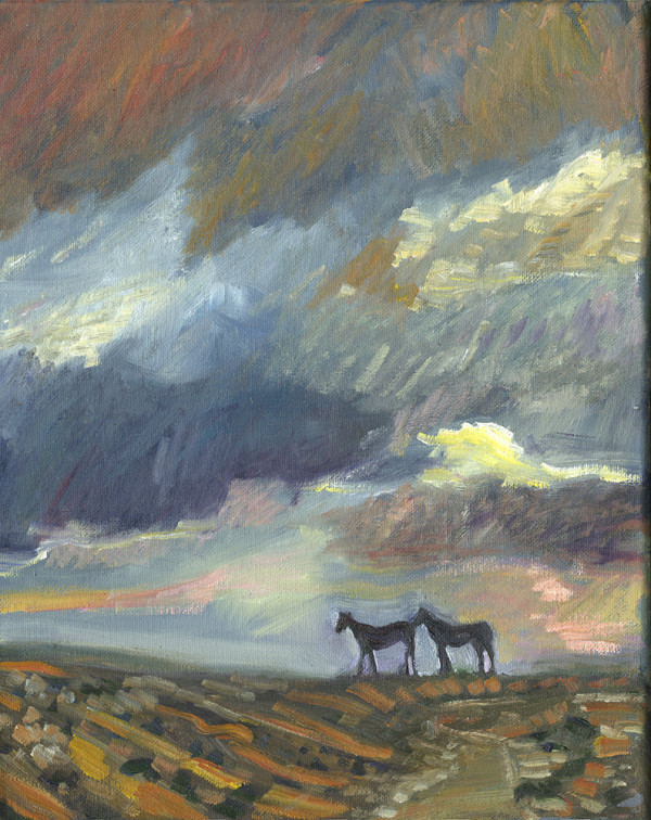 Wild Horses on the Bighorn by Faith Rumm