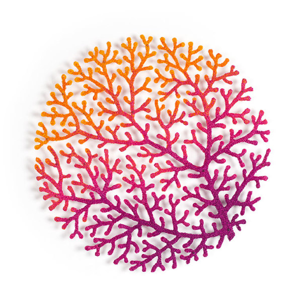 Gold to purple coral fan by Meredith Woolnough