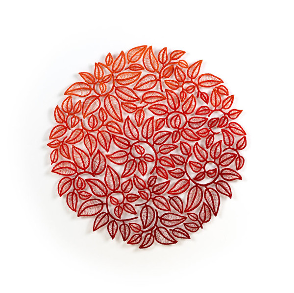 Leaf Spiral Circle by Meredith Woolnough
