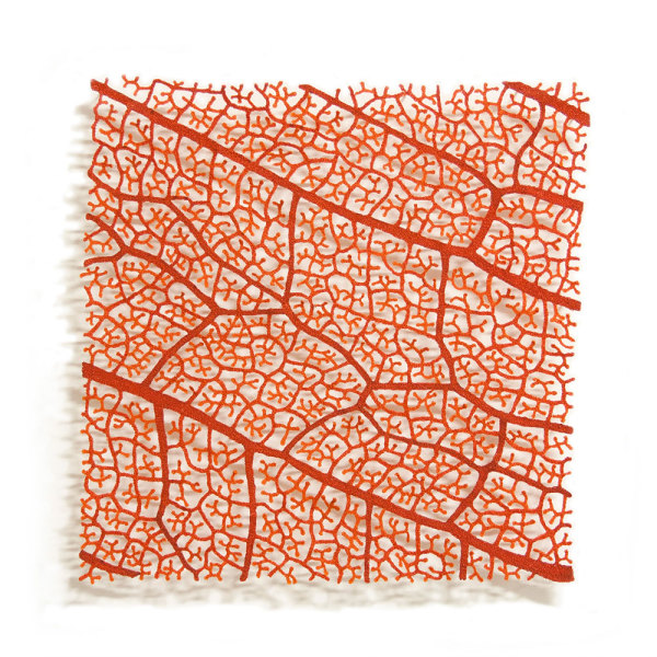 Orange Leaf Structure Square