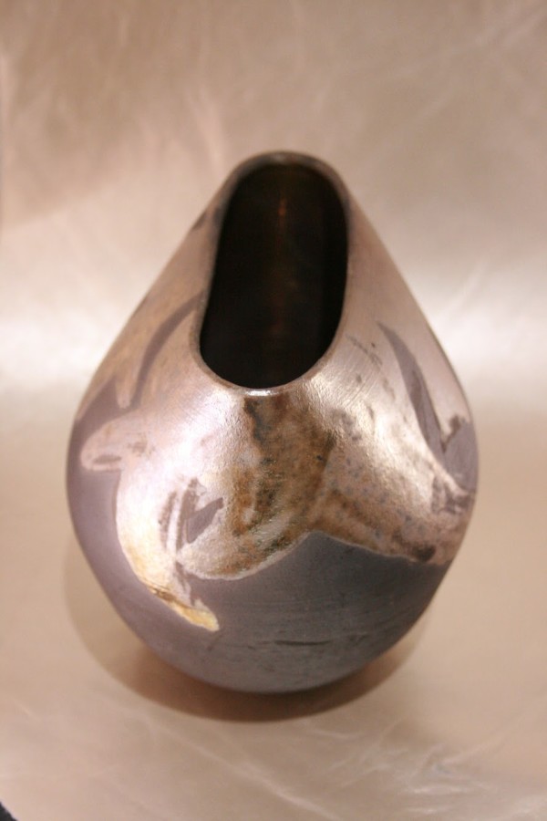 Gold Raku 04 by Wilhelmina Ceramics