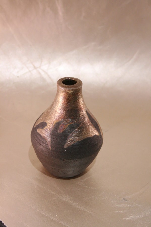Gold Raku 12 by Wilhelmina Ceramics