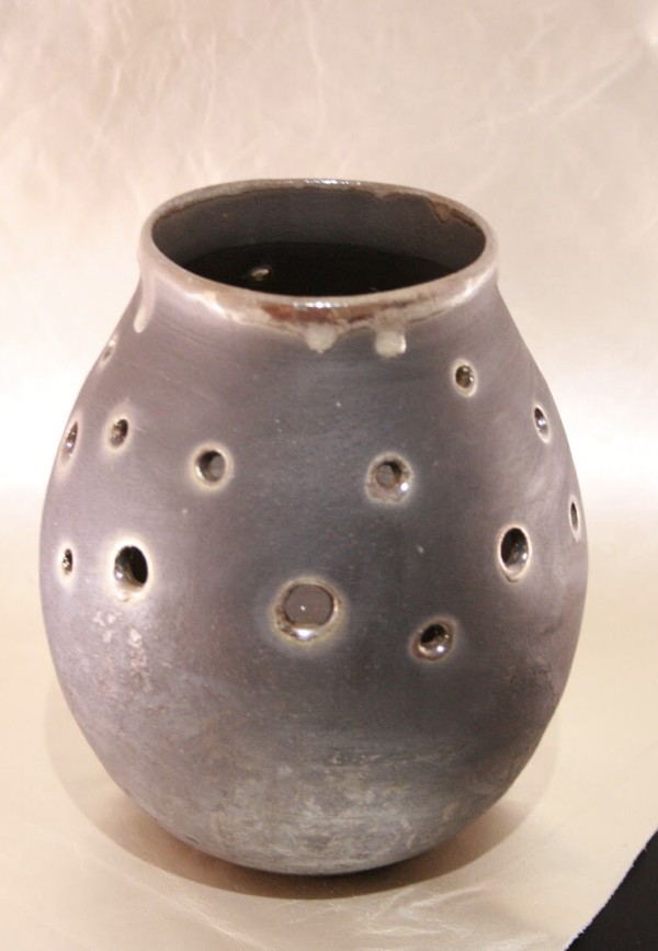 Gold Raku 11 by Wilhelmina Ceramics