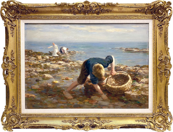 1056 - Gathering Mussels by William Marshall Brown RSA  (1863-1936)