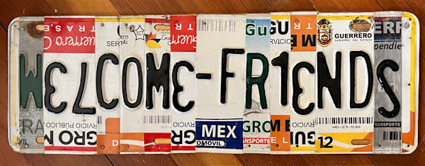 11394 - Welcome Friends Sign, Image 1.