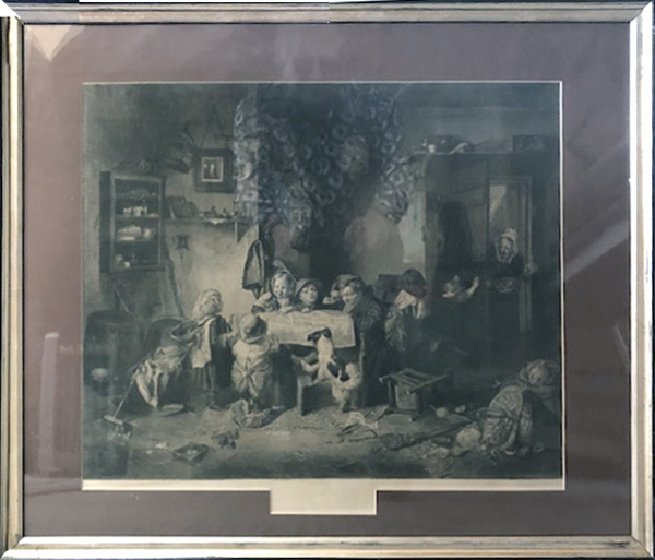 2253 - Children Around a Table by Henri Lemon (1822 - 1902)
