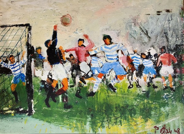 0287 - The Football Game, Richmond Park by Llewellyn Petley-Jones (1908-1986)