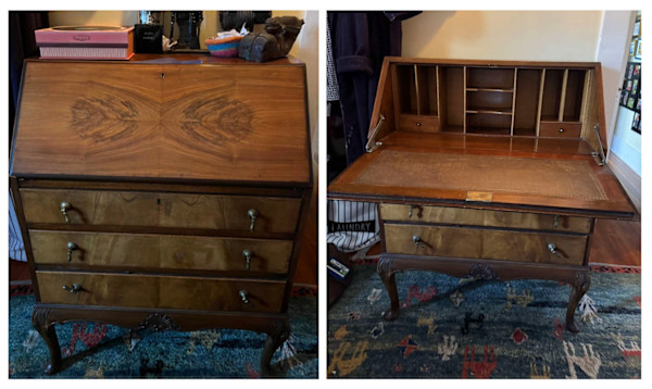 11401 - Antique Writing Desk, Image 4.