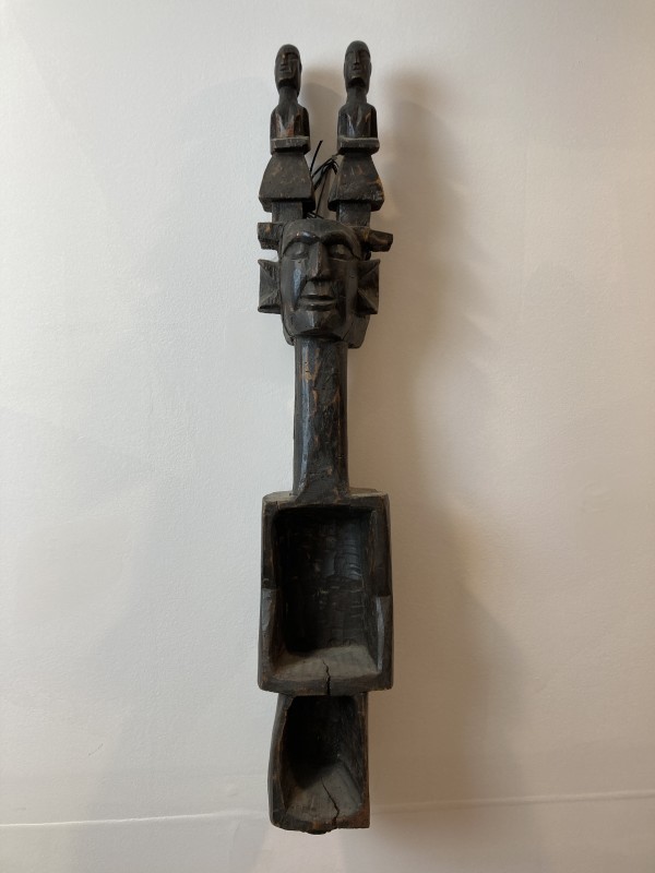5177 - Antique African Instrument with Carvings