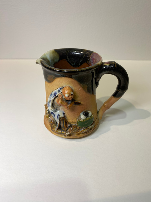 5195 - Hand Painted Japanese Sumida Gawa Ceramic Pottery, Image 1.