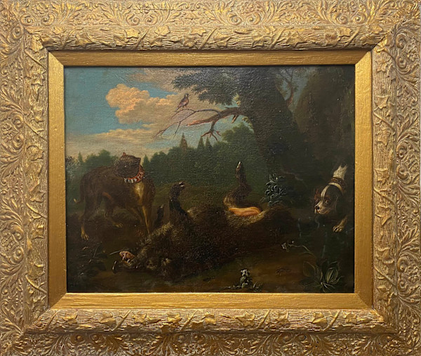 11414 - 17th Century Flemish School, Hunting Dogs by After Jacob de Hamilton, Image 1.