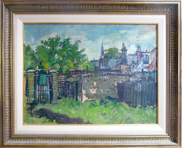 0233 - Old Gate- Richmond Park, After Rain by Llewellyn Petley-Jones (1908-1986)