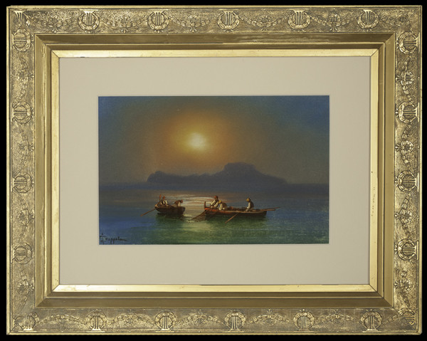 2139 - Two Boats by Francesco Coppola Castaldo (1845-1916)