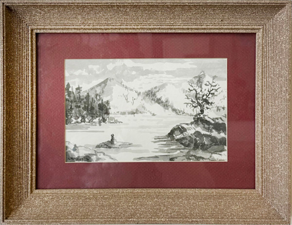 10494 - Mountain and Lake by G. Matheson, Image 1.