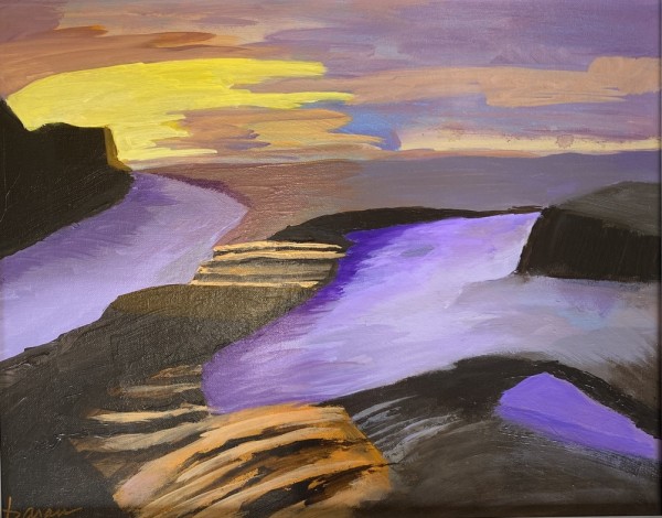 Purple Rivers Flow #1 by Cyndy Baran