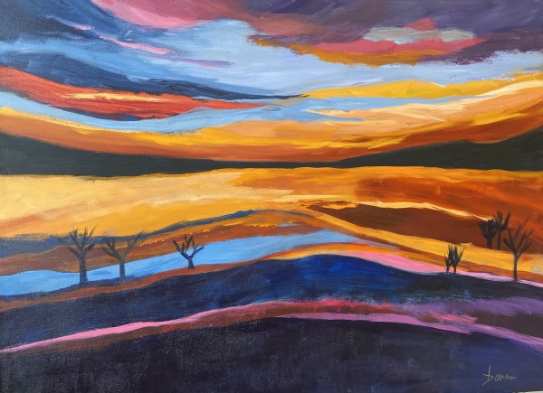 Sunset on the Horizon Line by Cyndy Baran
