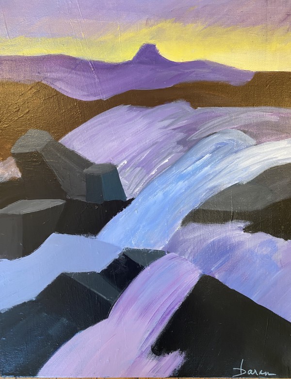 Purple Rivers Flow #2 by Cyndy Baran