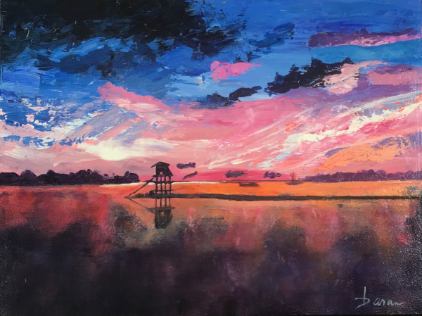 Sunset on the Bayou by Cyndy Baran