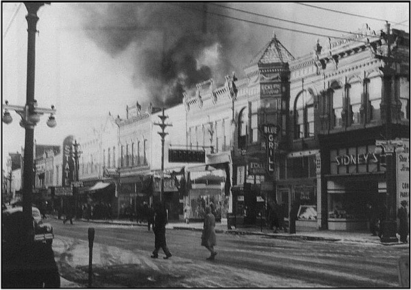 Fire at the State Theatre, Central Avenue, 1939