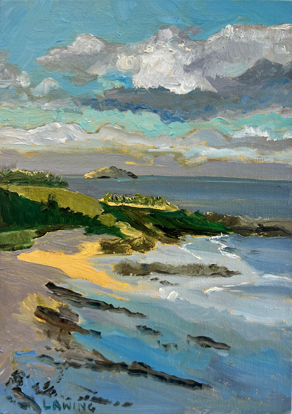 Coastline And Bass Rock, North Berwick, Scotland by Julia Chandler Lawing, Image 1.