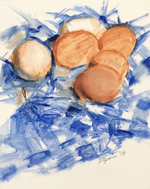 Untitled -Demo Painting Egg Sketch by Daphne Cote