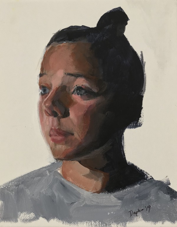 Untitled -Demo Portrait Painting by Daphne Cote