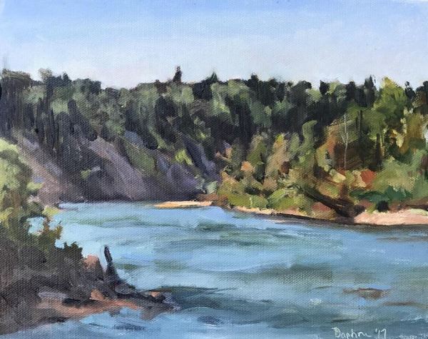 North Saskatchewan River Plein Air by Daphne Cote