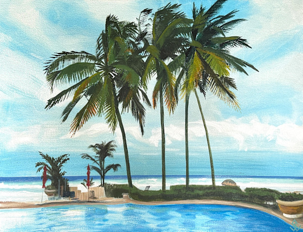 Four Palms - original by Susan Clare