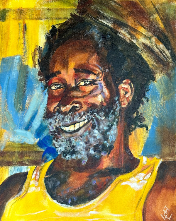 Smiling Rasta, original by Susan Clare