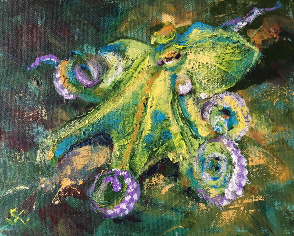 Yellow Octopus by Susan Clare