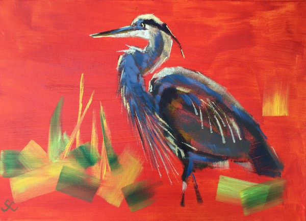 Great Heron by Susan Clare