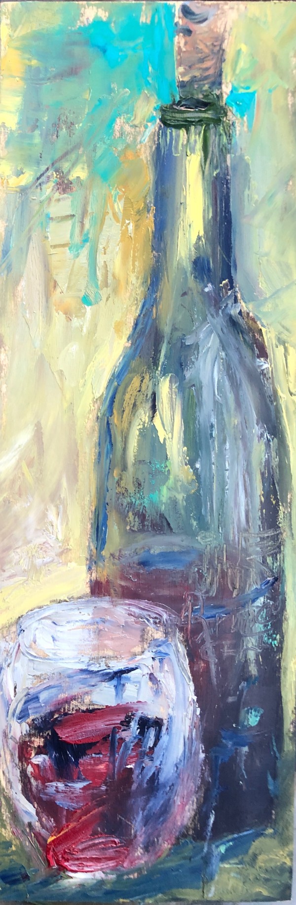 Bottle & Glass by Renée  Ortiz