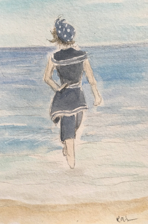 Corona Del Mar Beach Girl by Renée  Ortiz