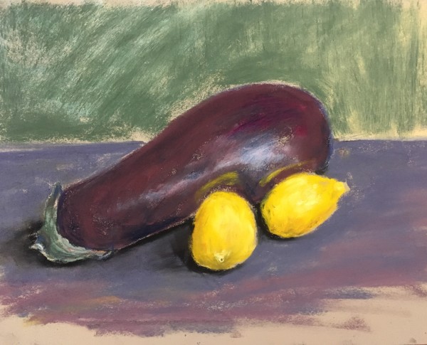 Still Life with Eggplant by Renée  Ortiz