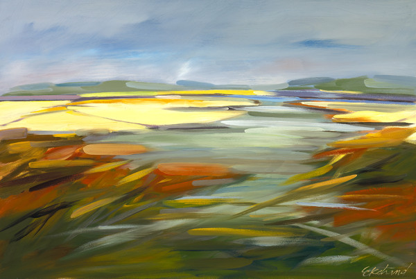 Fall Crop by the Dike by Kris Ekstrand