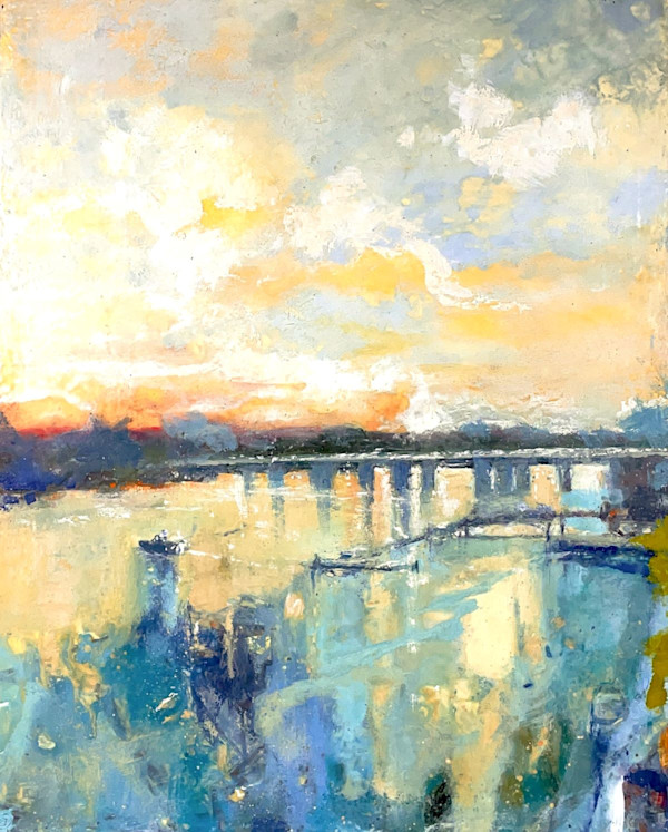 A River of Passing Events (Washington Marina, DC) by Anne Stine