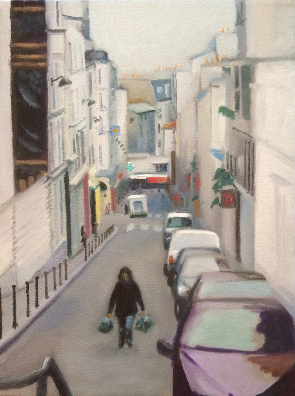 Uphill in Montmartre by John Attanasio Fine Art Studio, Image 1.
