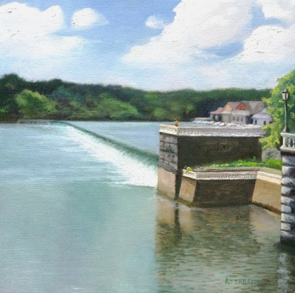 Schulkill River Dam  by John Attanasio Fine Art Studio, Image 1.