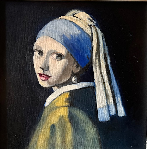 Girl with a Pearl Earing (after Vermeer) by John Attanasio Fine Art Studio, Image 2.