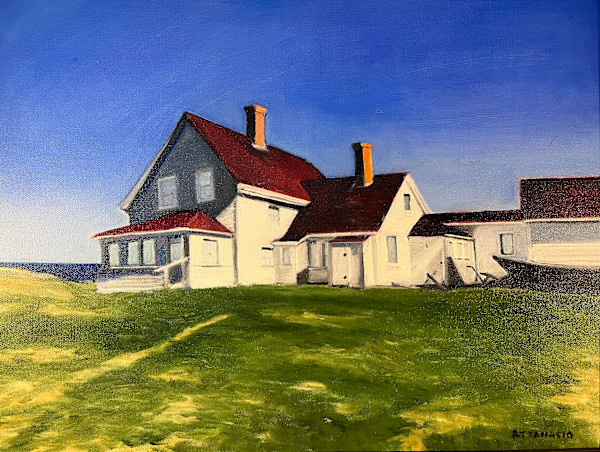 Lightkeeper’s House -Monhegan Island by John Attanasio Fine Art Studio
