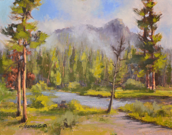 Misty Yellowstone Morning by Connie Herberg