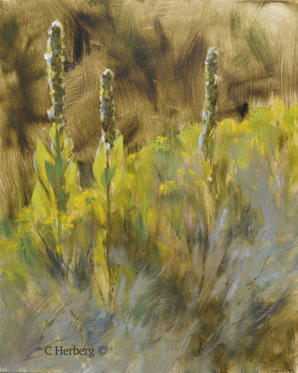 Mullein, Rabbitbrush, and Sage by Connie Herberg
