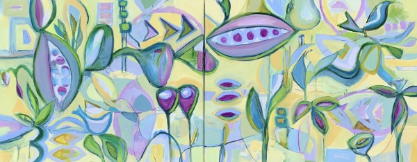Fanciful Diptych by Sally Hootnick